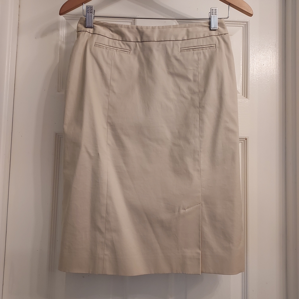 Brooks Brothers "346" Stretch Pencil Skirt, Tan/light Khaki, Size 2